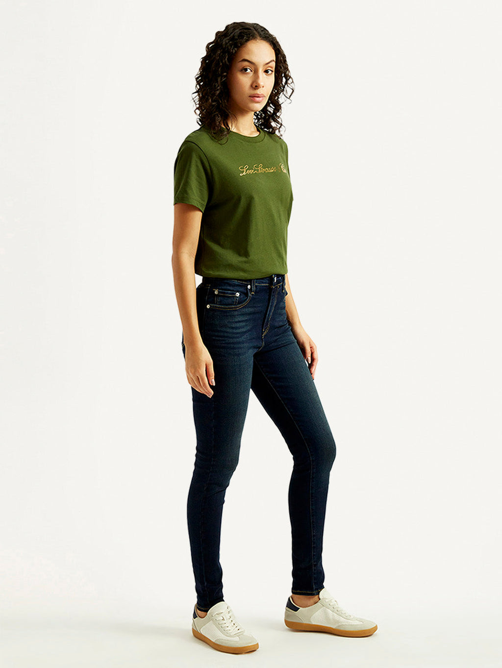 Women's 721 Dark Blue Skinny Fit High Rise Jeans