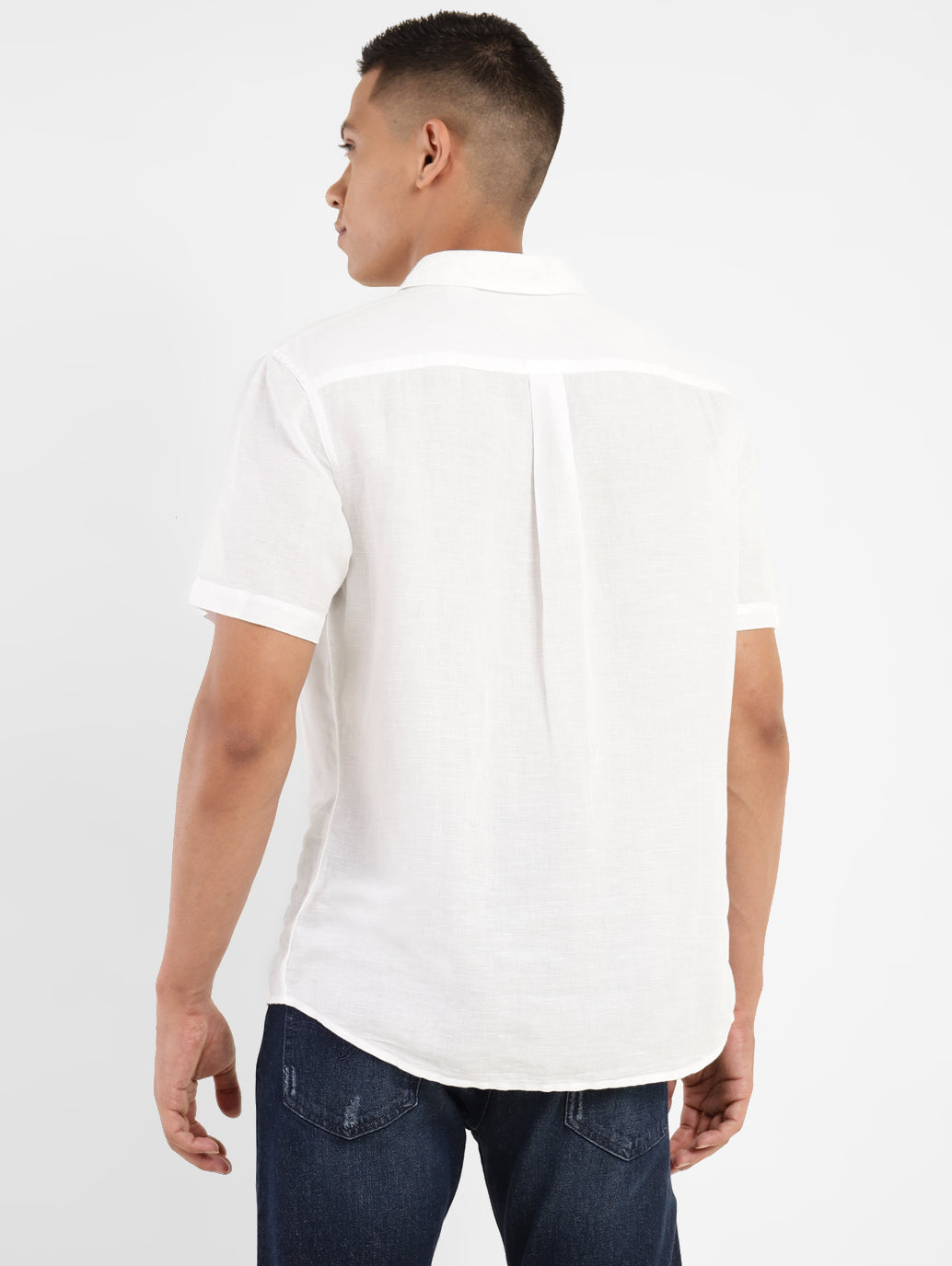 Men's Solid Slim Fit Linen Shirt