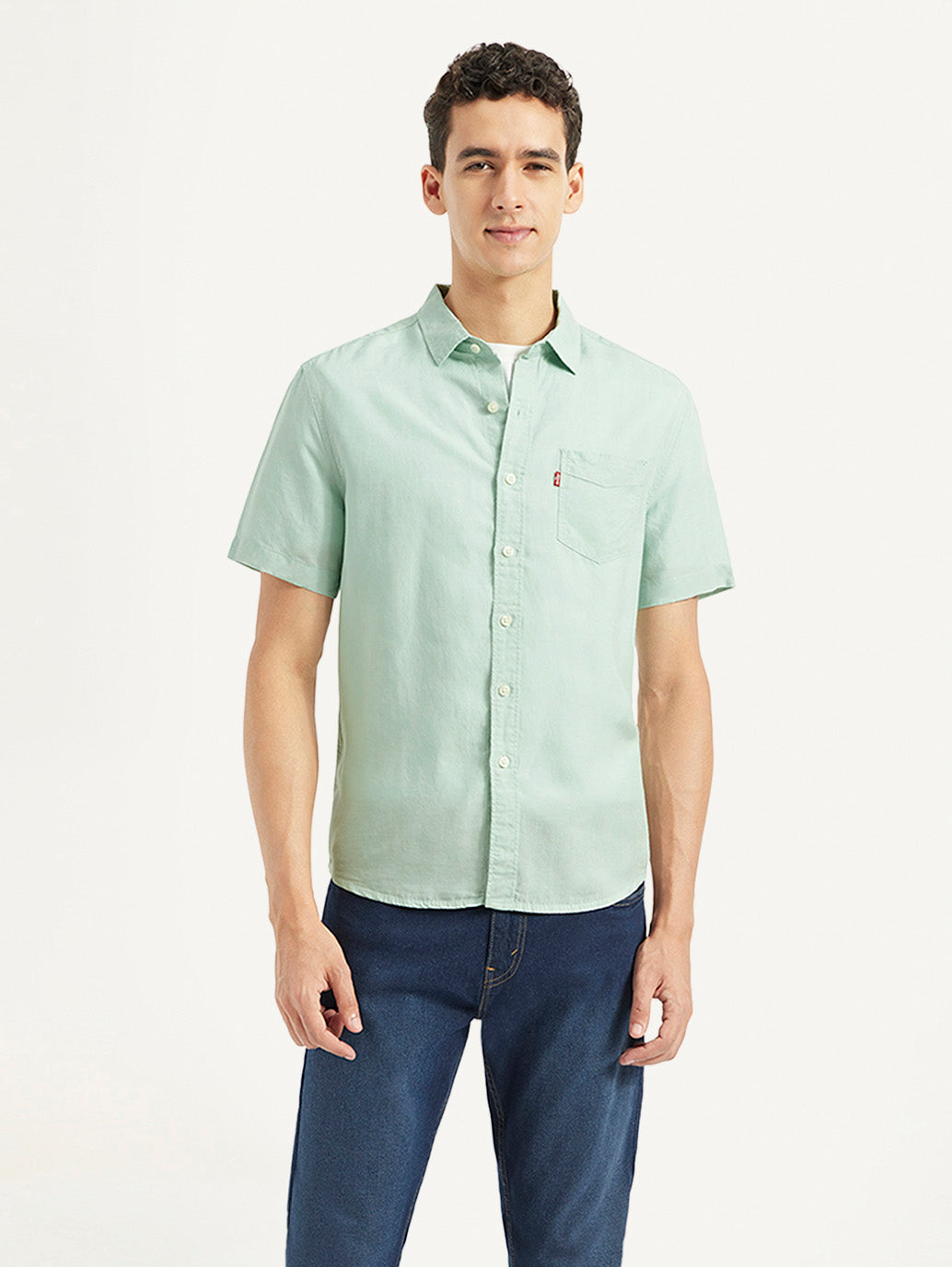 Men's Solid Slim Fit Linen Shirt