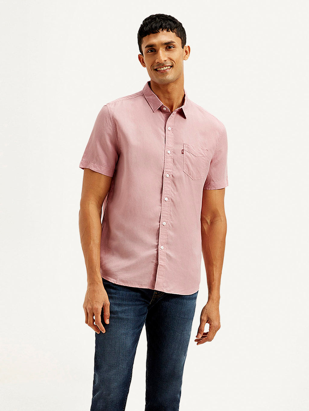 Men's Solid Slim Fit Linen Shirt