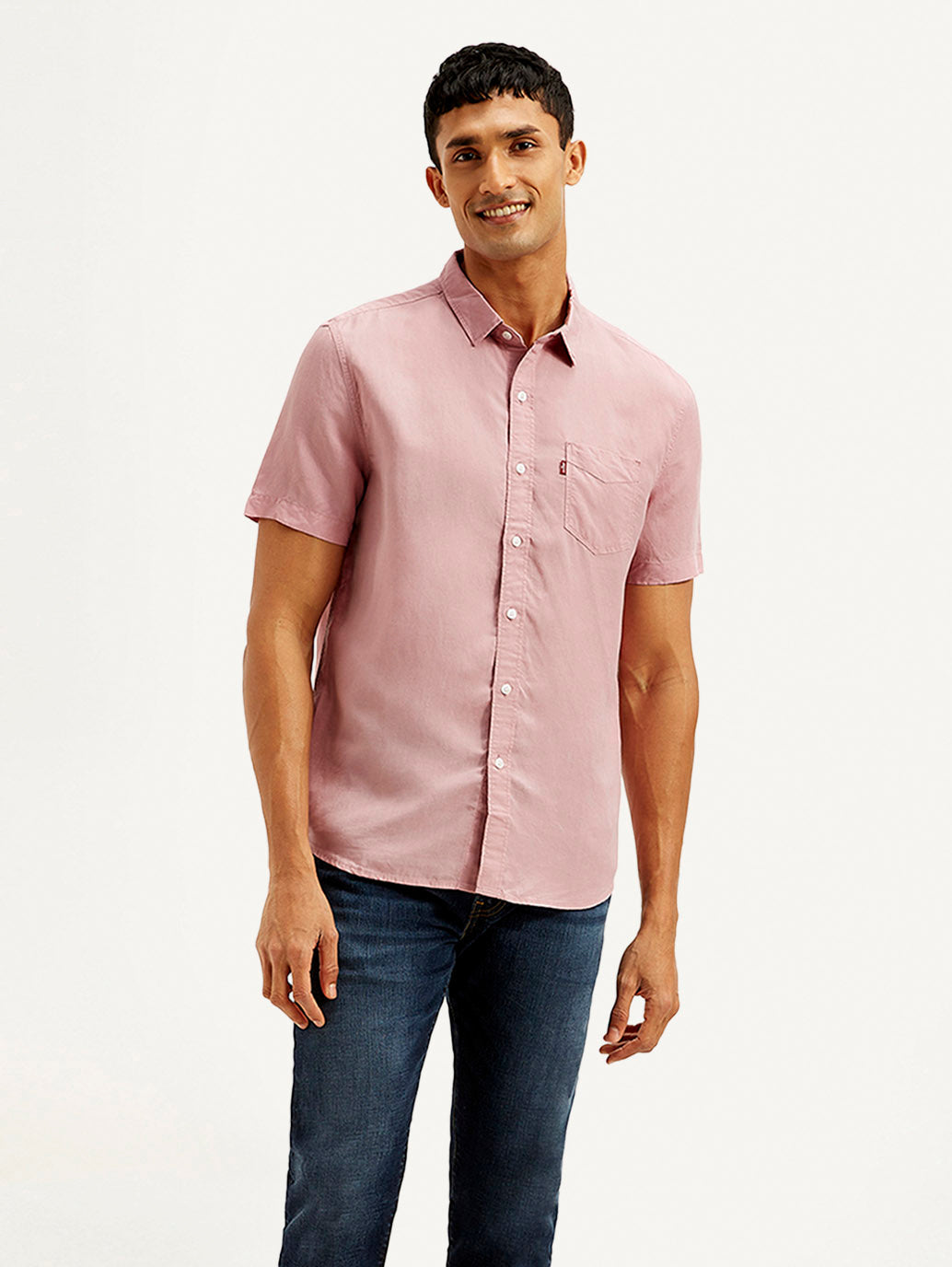 Men's Solid Slim Fit Linen Shirt