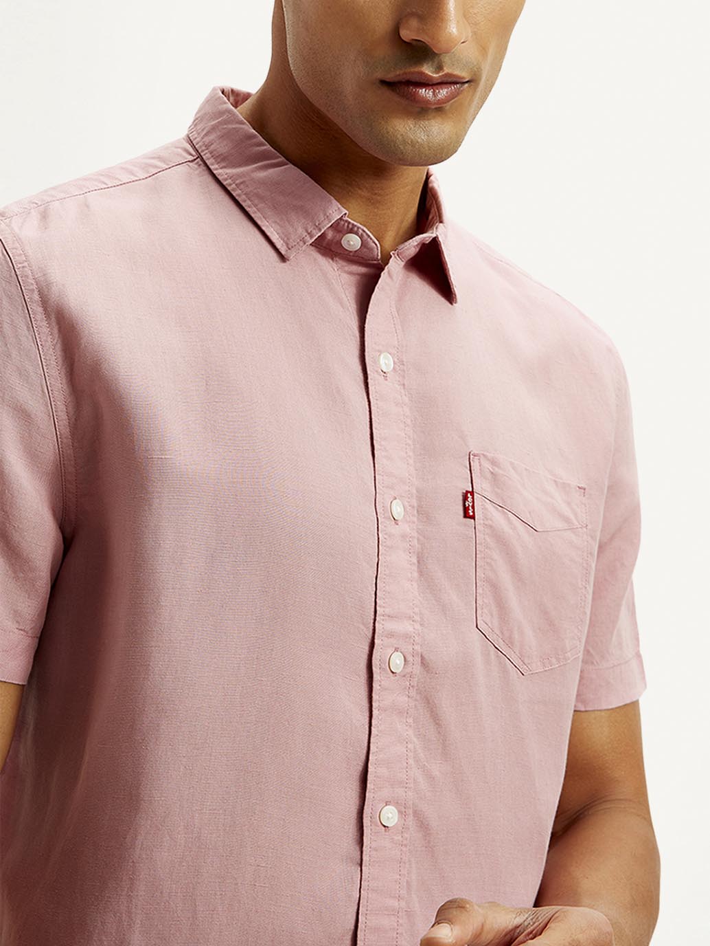 Men's Solid Slim Fit Linen Shirt