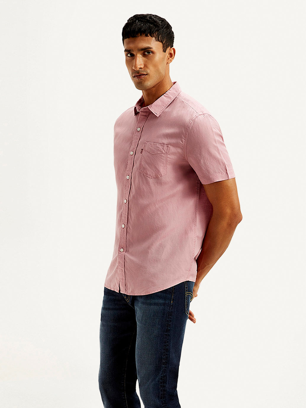 Men's Solid Slim Fit Linen Shirt