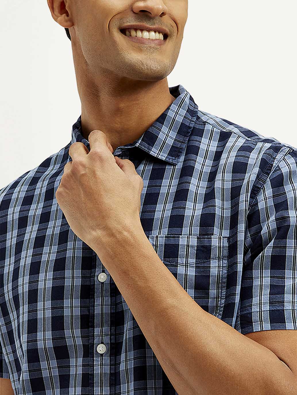 Men's Checkered Slim Fit Shirt
