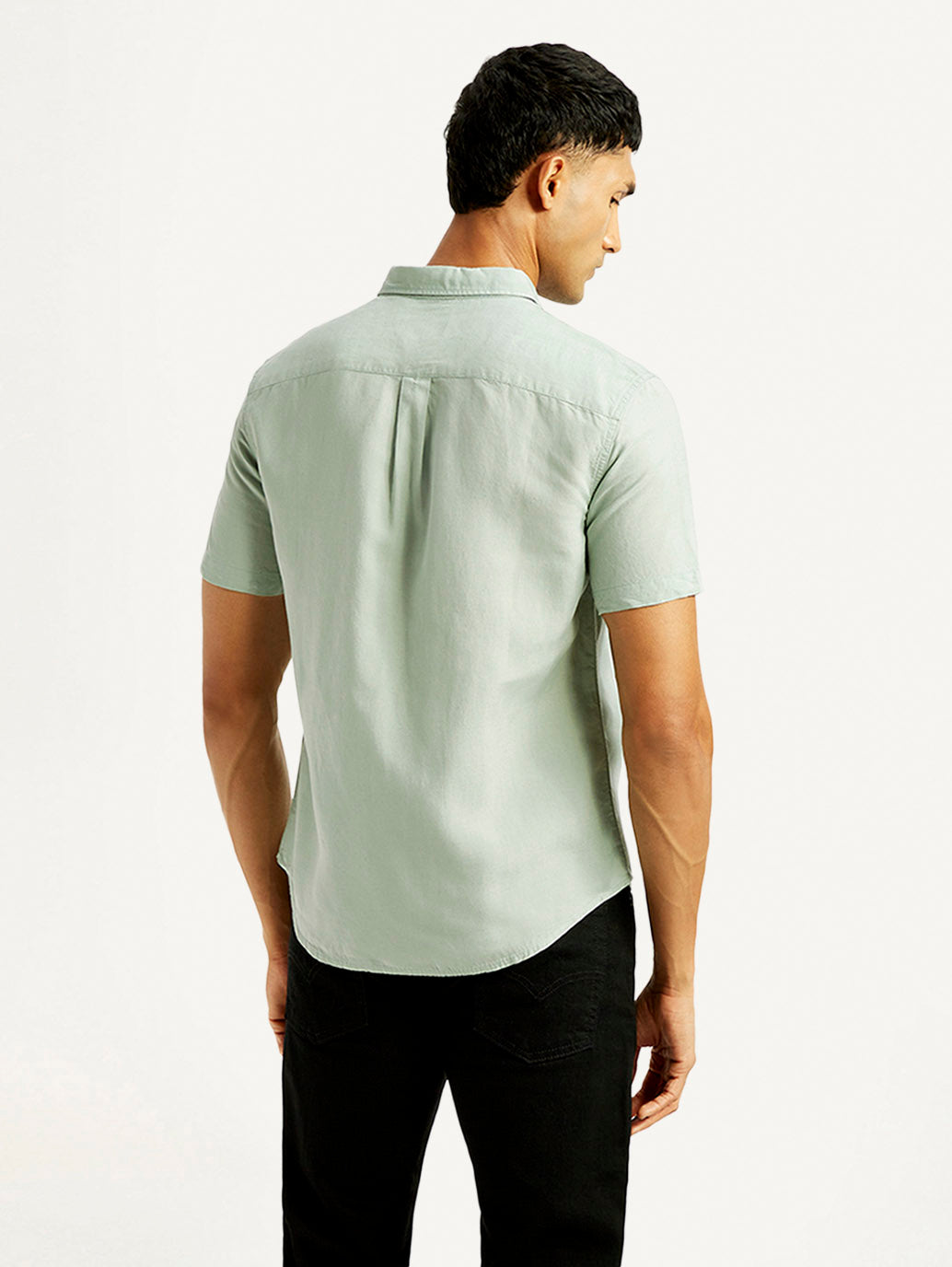Men's Solid Slim Fit Linen Shirt