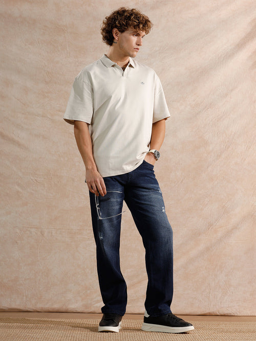 Distressed Anti Fit Jeans | Blue