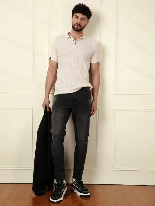Casual Fade Skinny Fit Jeans | Dark Grey