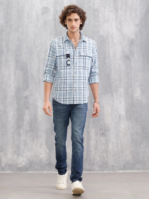 Low Fade Slim Fit Jeans | Blue