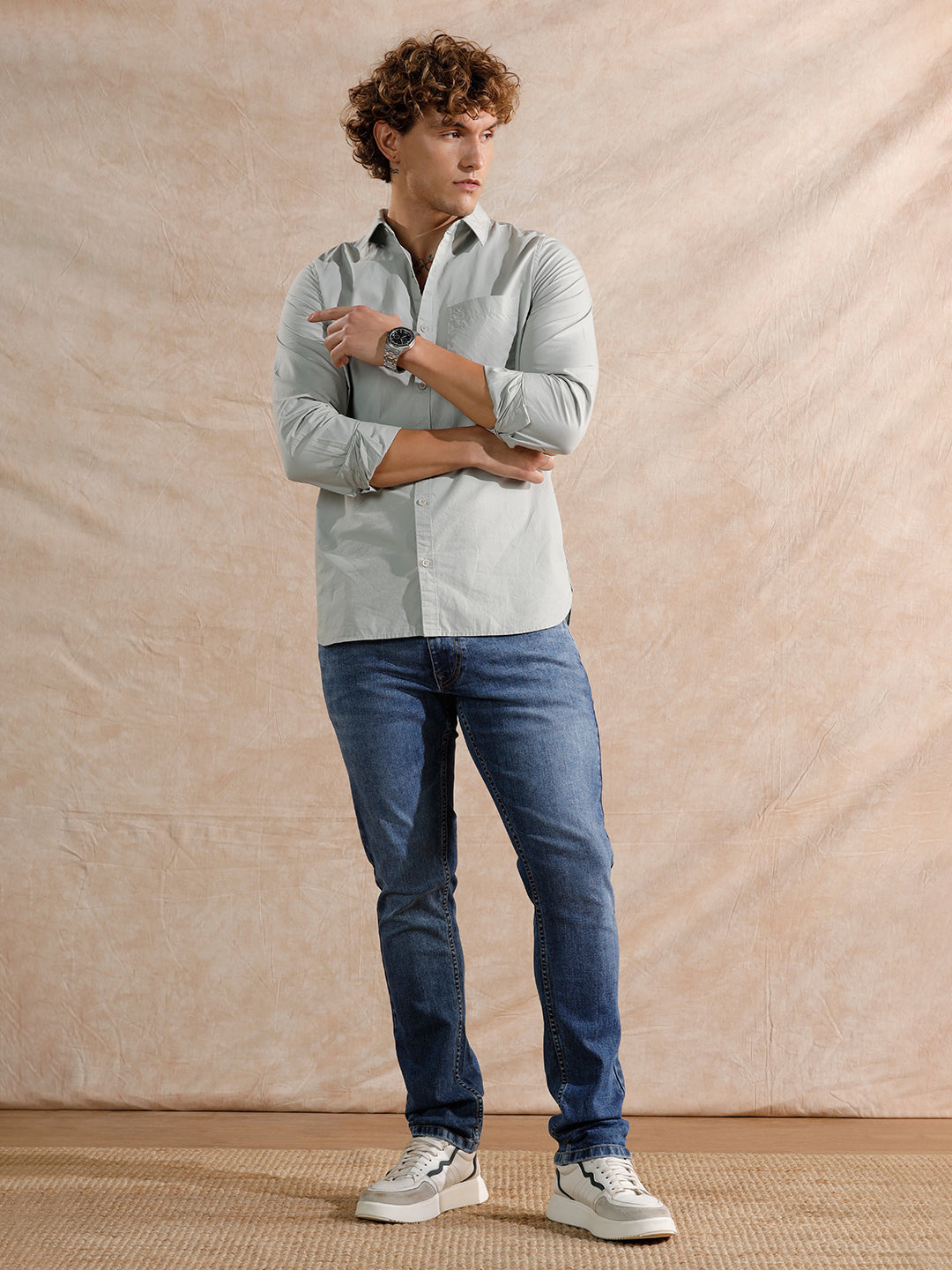 Casual Heavy Fade Slim Fit Jeans | Blue