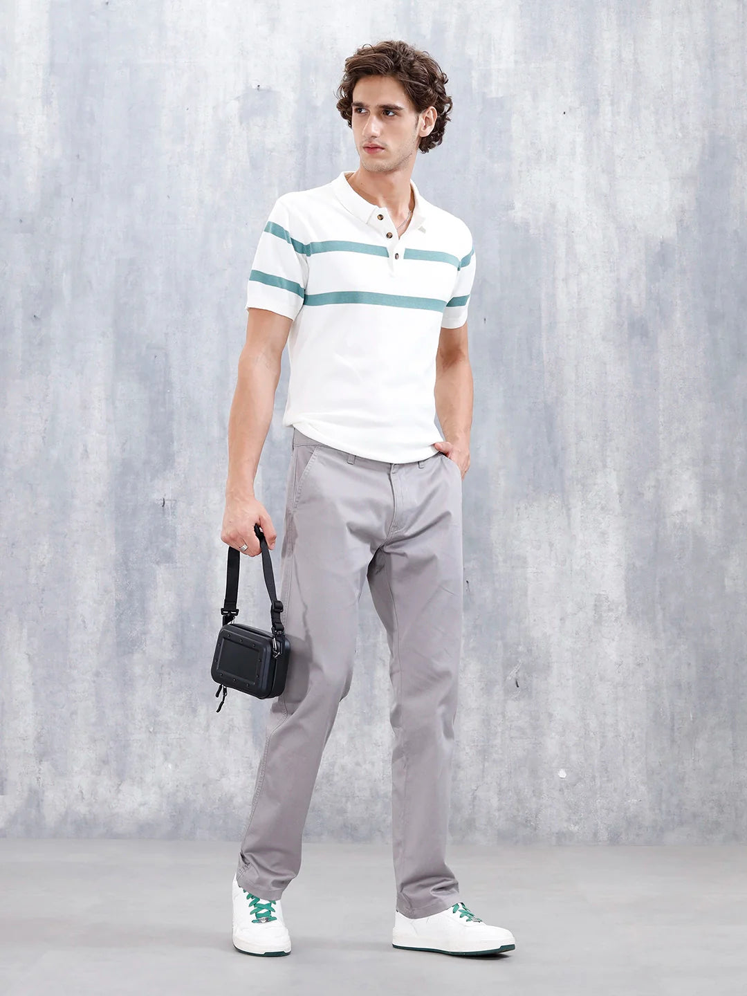 Men's Straight Fit Woven Jogger | Grey