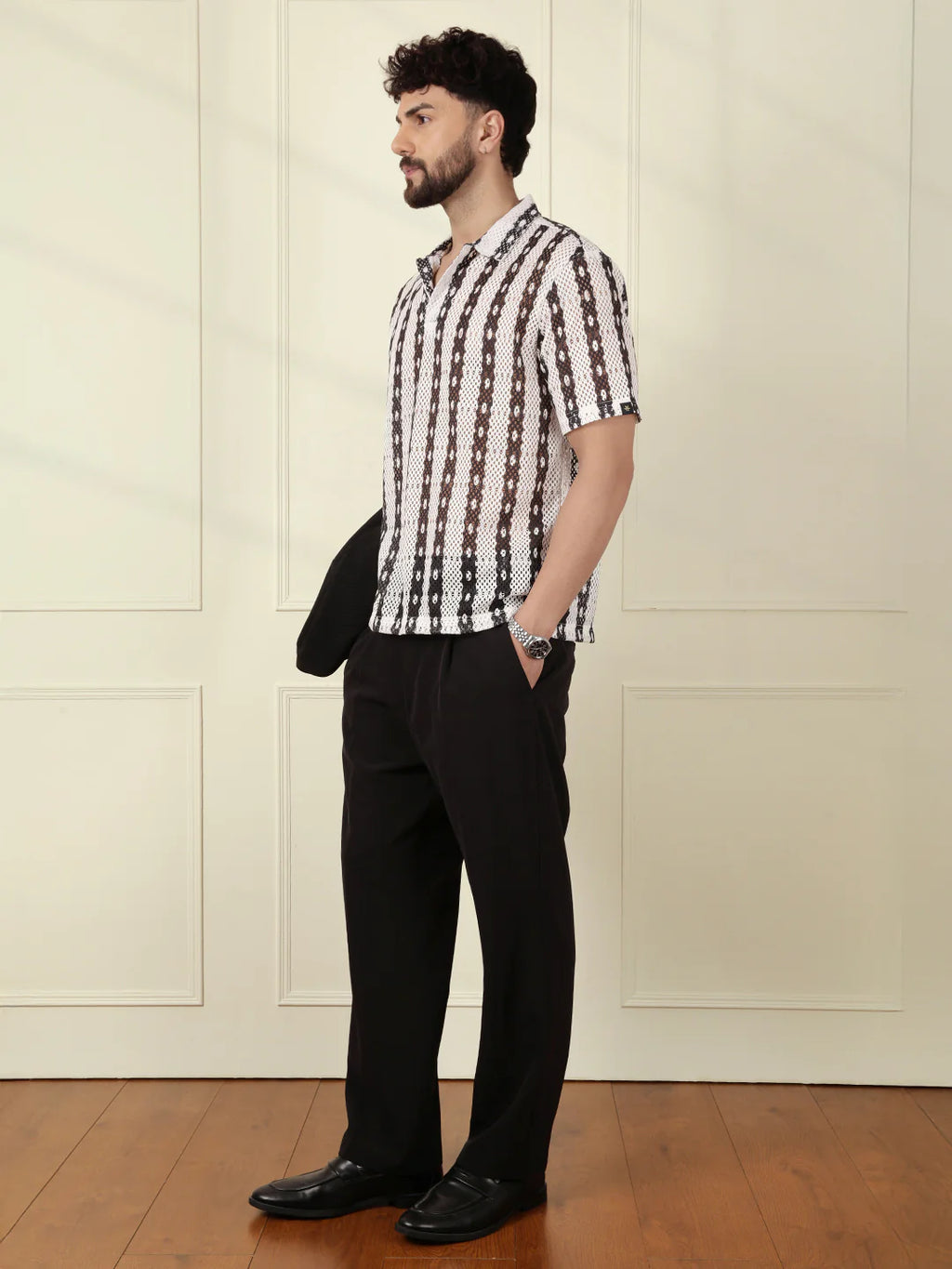 Textured Popover Shirt | Off White