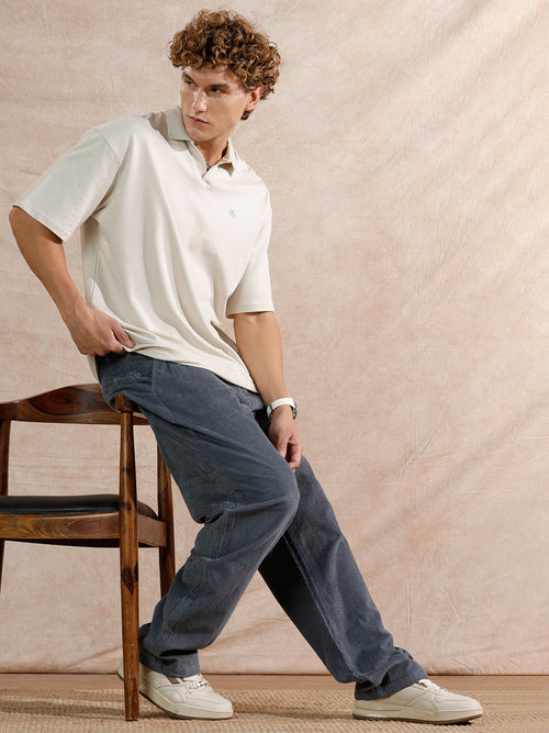 Corduroy Carpenter Loose Fit Trouser | Dark Blue