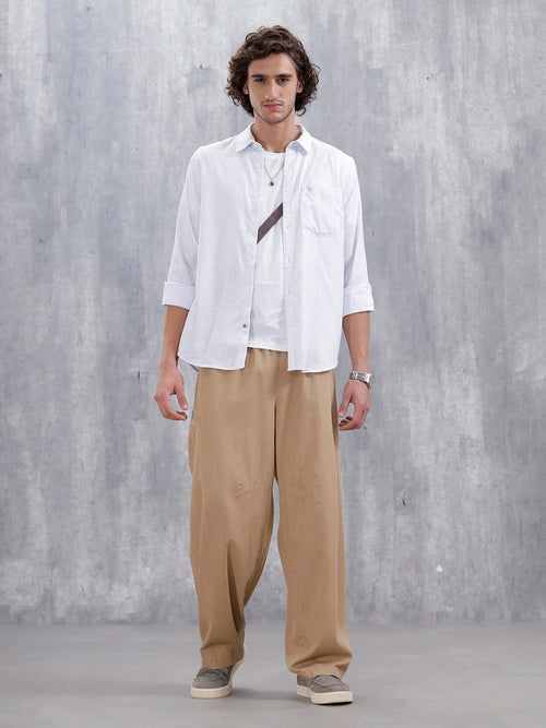 Men's Casual Striped Pattern Shirt | Light Blue