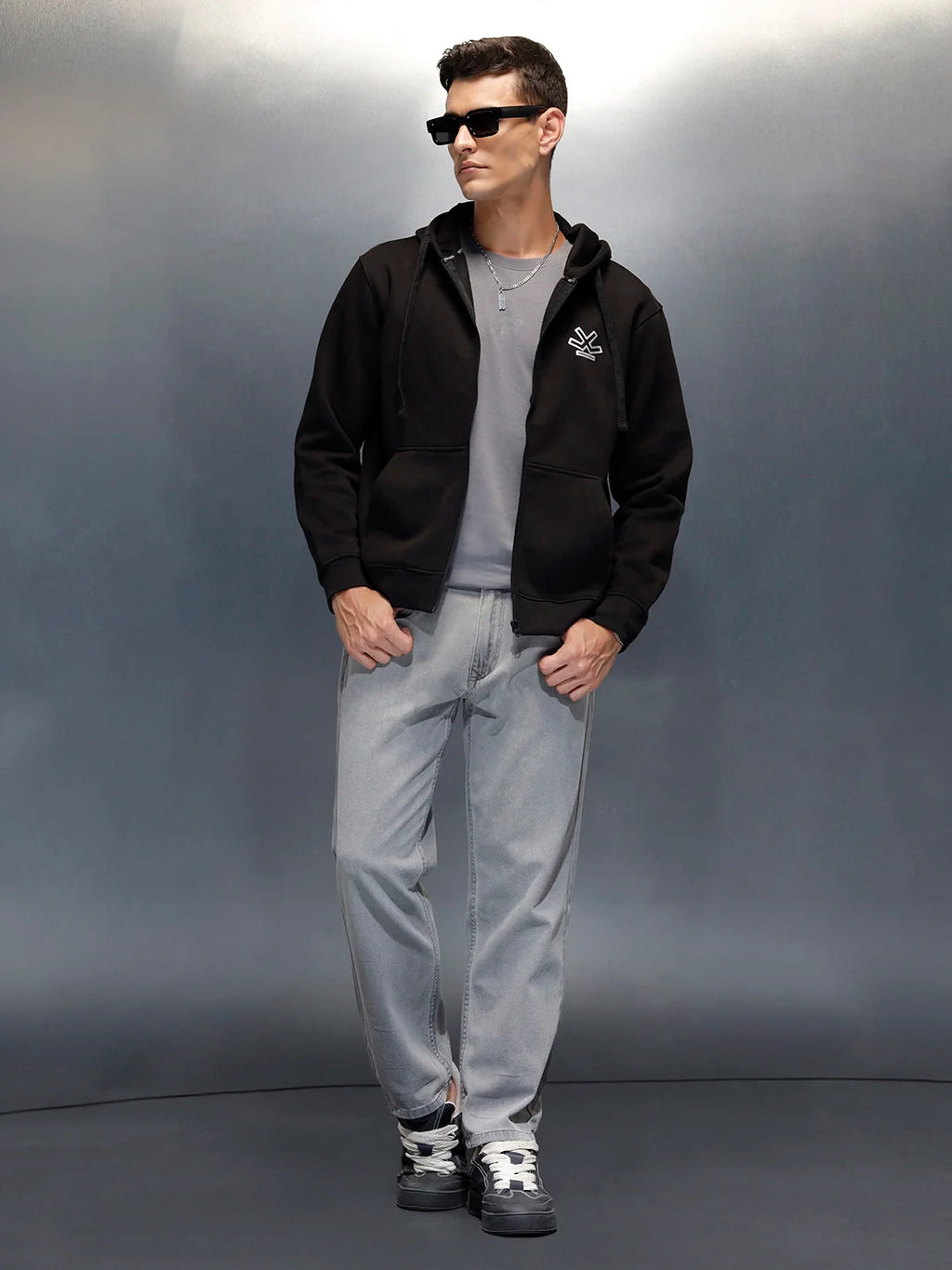 Men's casual anti fit jeans  | Grey