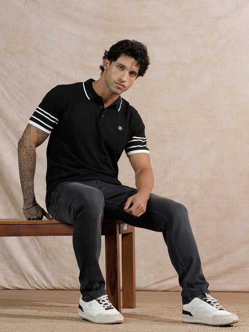 Heavy Fade Slim Fit Jeans | Dark Grey
