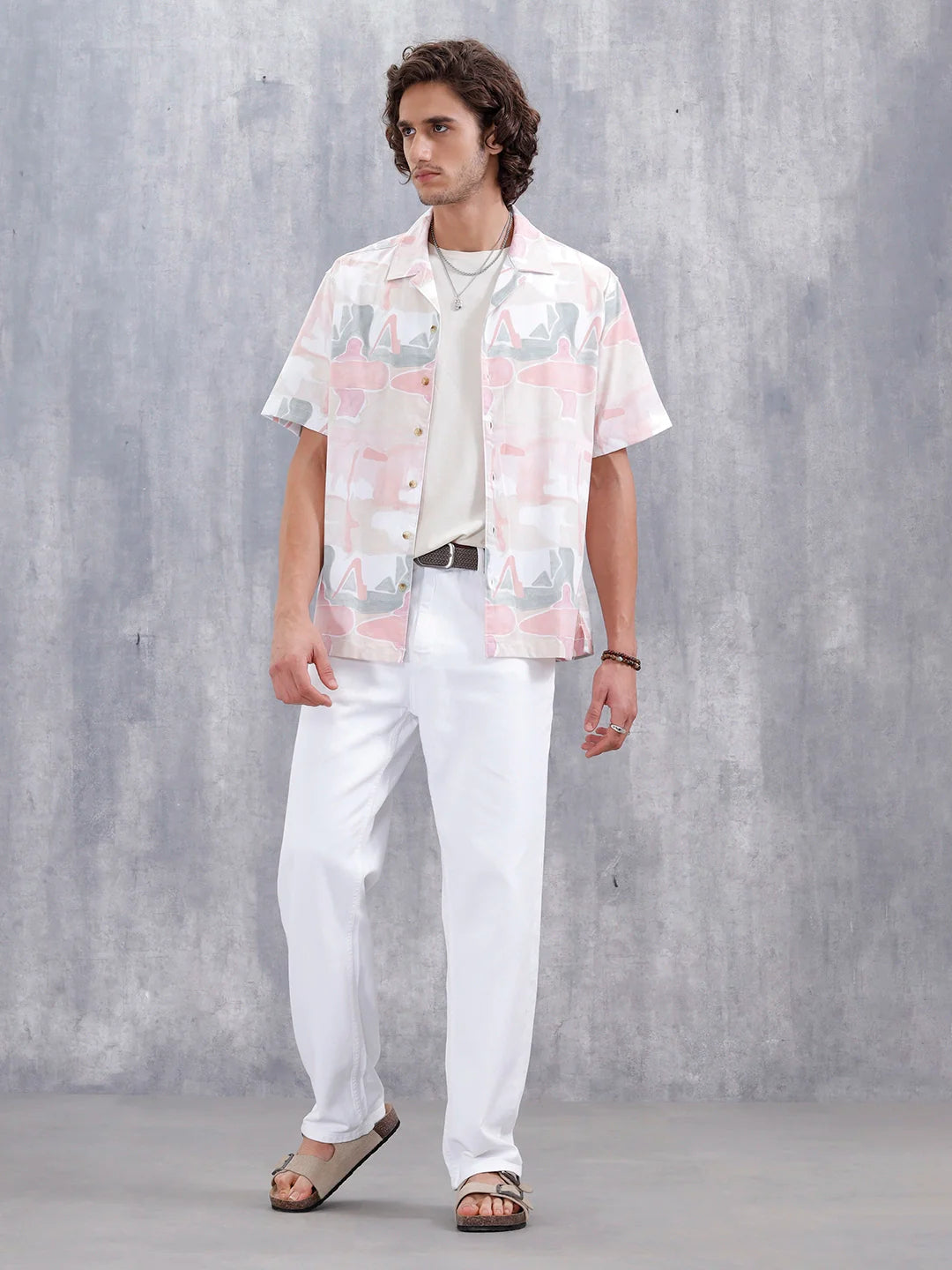 Anti-Fit Distressed Jeans | White