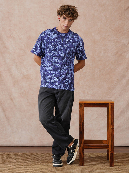 Casual Heavy Fade Loose Fit Jeans | Dark Grey