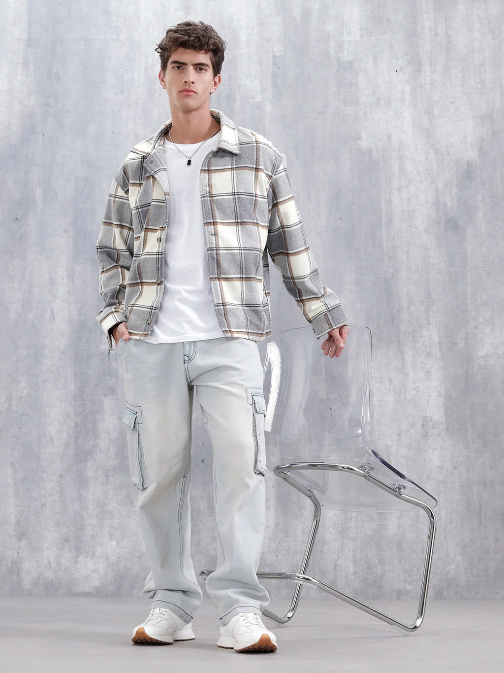 Superstone Wash Loose Cargo Fit Jeans | Super Stone