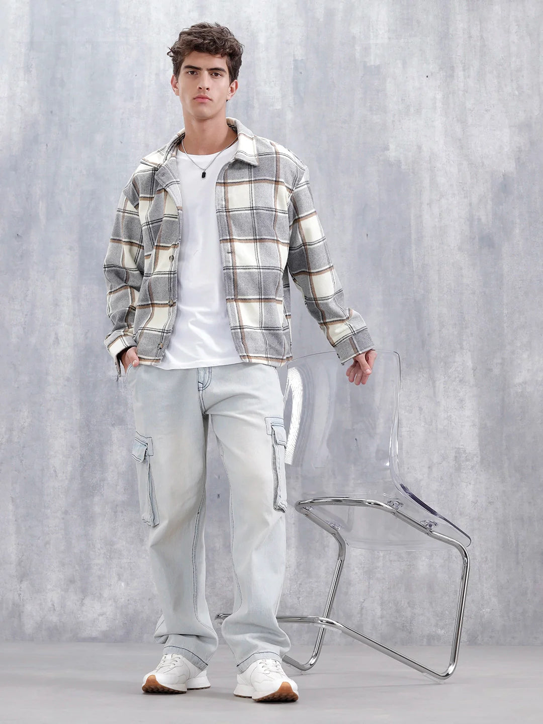 Superstone Wash Loose Cargo Fit Jeans | Super Stone