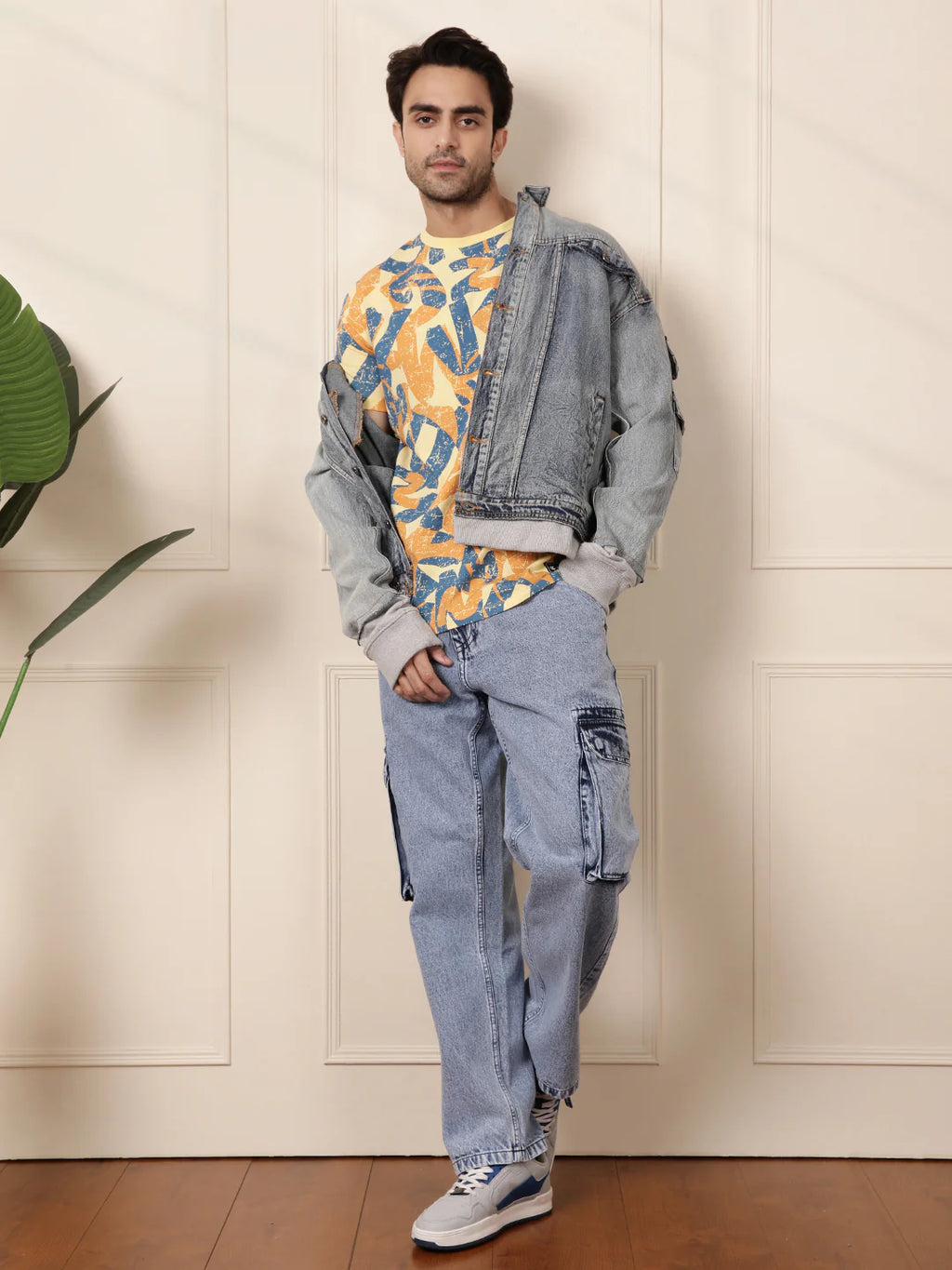 Loose Fit Superstone Denim Cargo | Light Blue