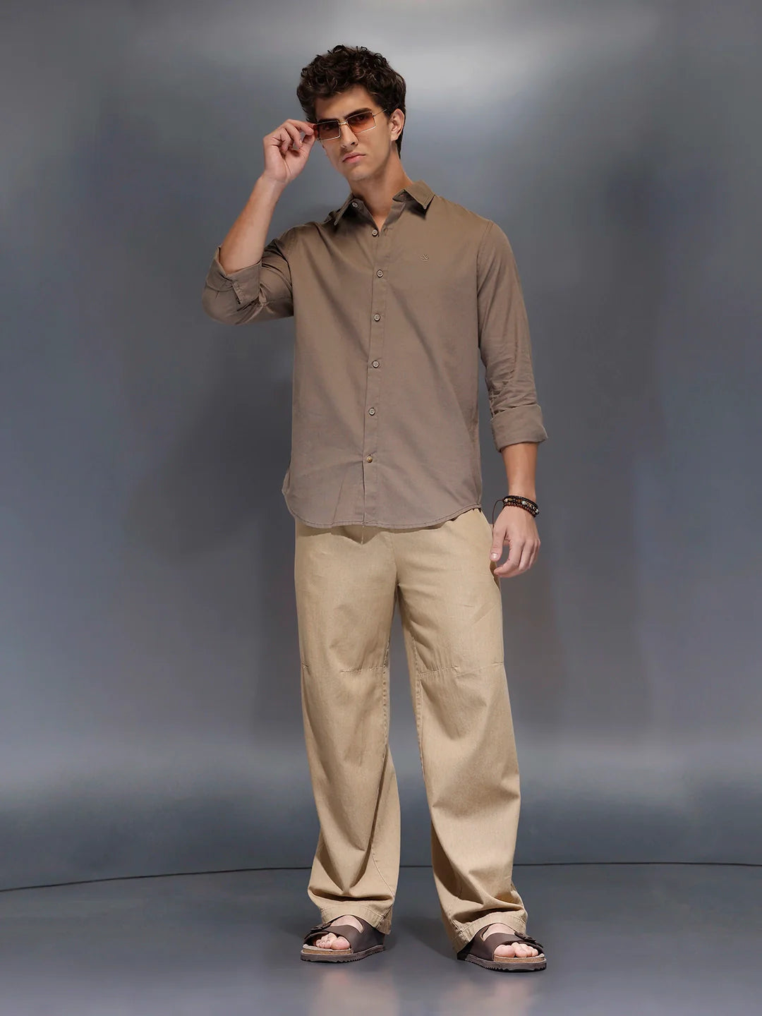 Men's Slim Fit Casual Shirt  |  Dark Grey