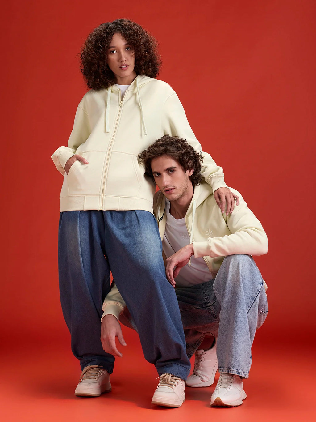 Men’s Solid Zip-Up Hoodie Sweatshirt | Aloe Wash