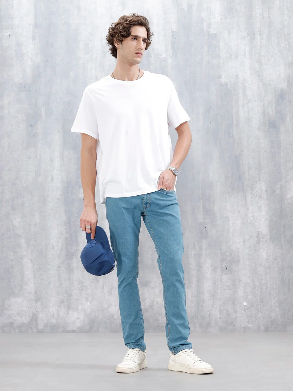 Men's Casual Slim Fit Jeans | Med Stone