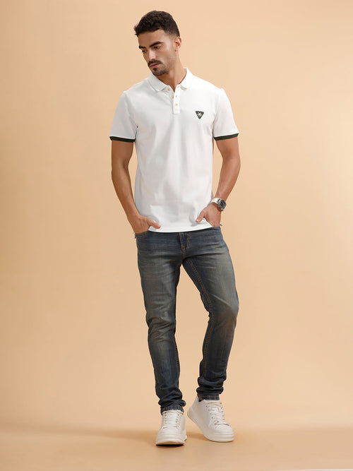 Casual Heavy Fade Slim Fit Jeans | Blue