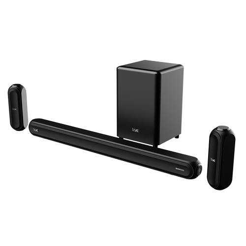 boAt Aavante Bar 3200D | 5.1 Channel Soundbar with Powerful Subwoofer, 3D Surround Sound and Dolby Audio, Dual Wireless Rear Satellite Speakers, Multiple Connectivity Modes