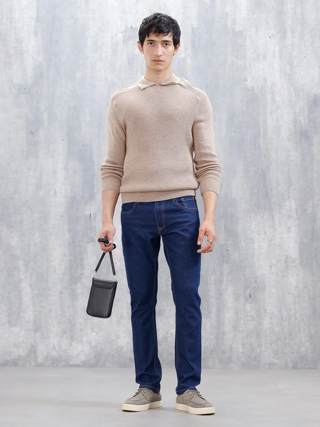 Men's Casual Slim Fit Jeans | Blue