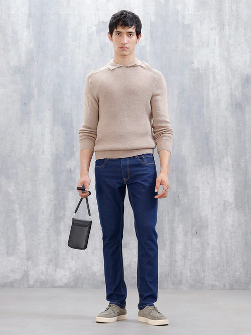 Men's Casual Slim Fit Jeans | Blue