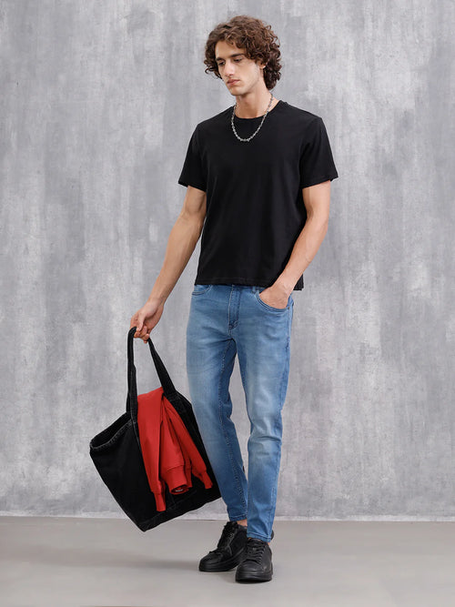 Heavy Washed Lt Blue Jeans I Light Blue