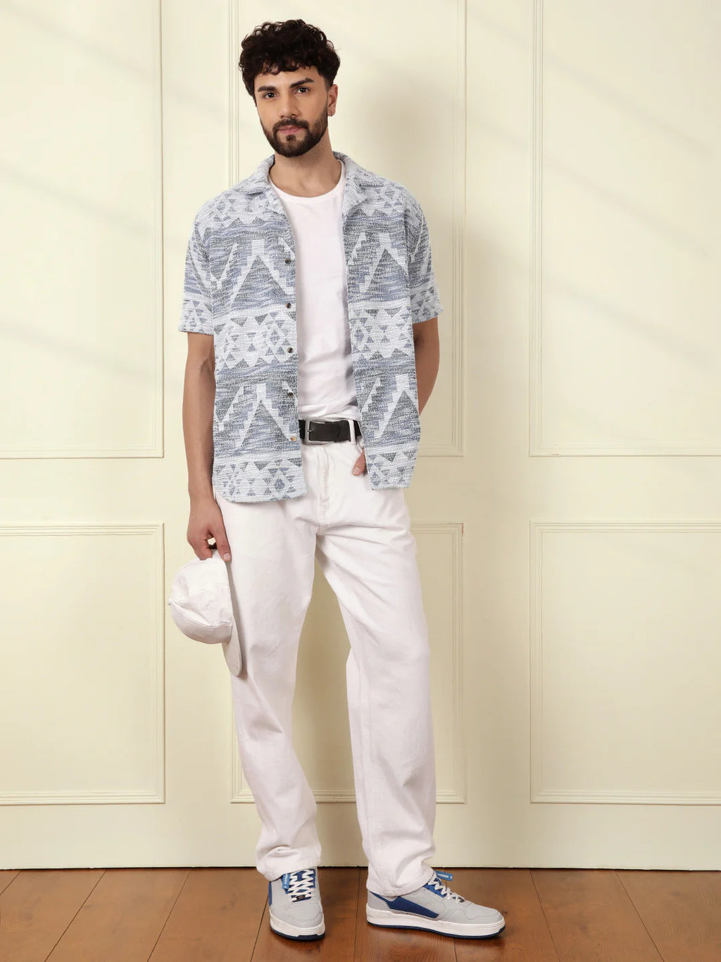 Textured Knit Shirt | Light Blue