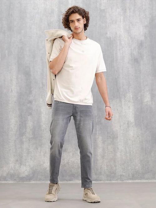 Low Fade Skinny Crop Jeans | Grey