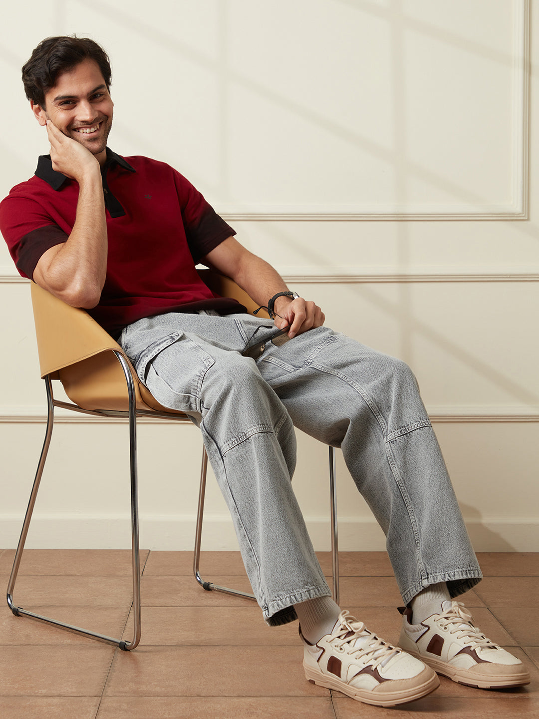 Casual Anti Fit Denim Cargo | Grey