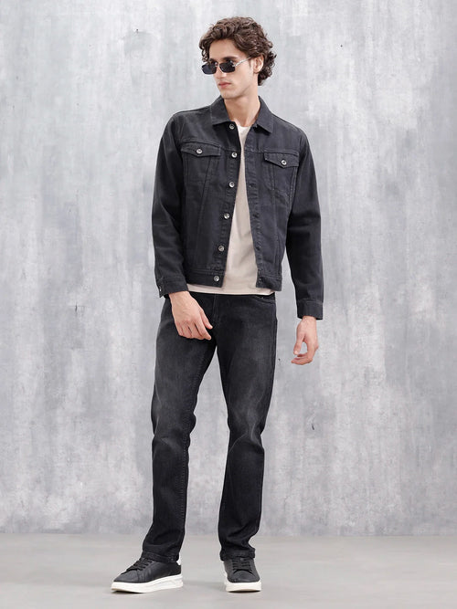 Classic Straight Leg Casual Jeans | Dark Grey