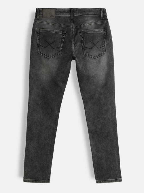 Dark Grey Slim Tapered Jeans