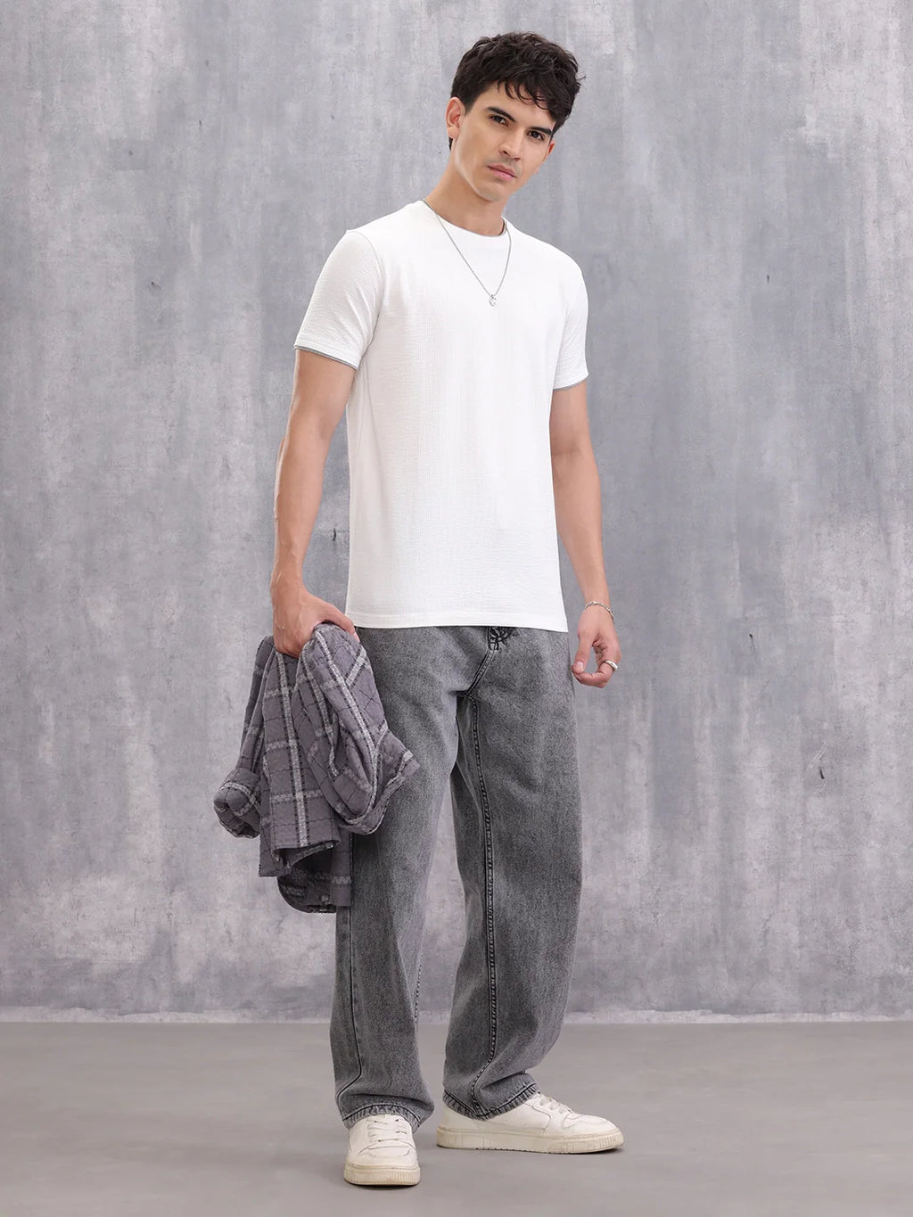 Solid Slim Fit T-Shirt | White