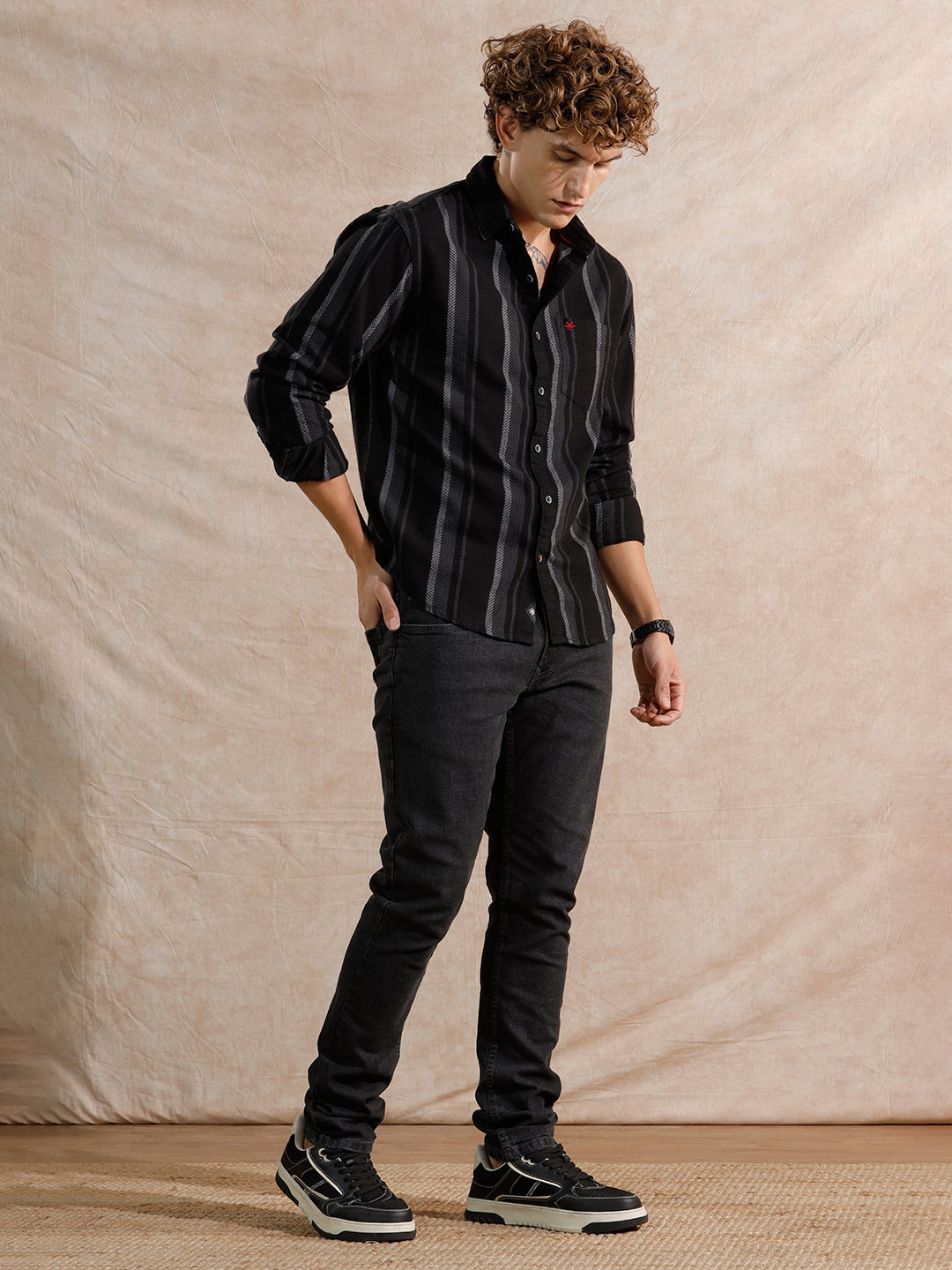 Casual Light Fade Slim Fit Jeans | Dark Grey