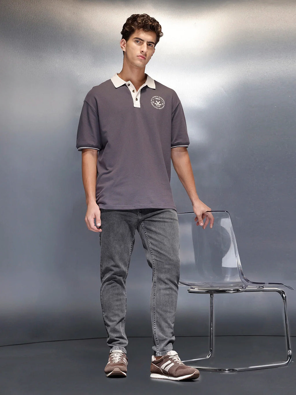 Men's skinny fit stretch jeans | Dark Grey