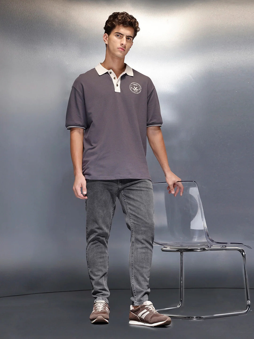 Men's skinny fit stretch jeans | Dark Grey