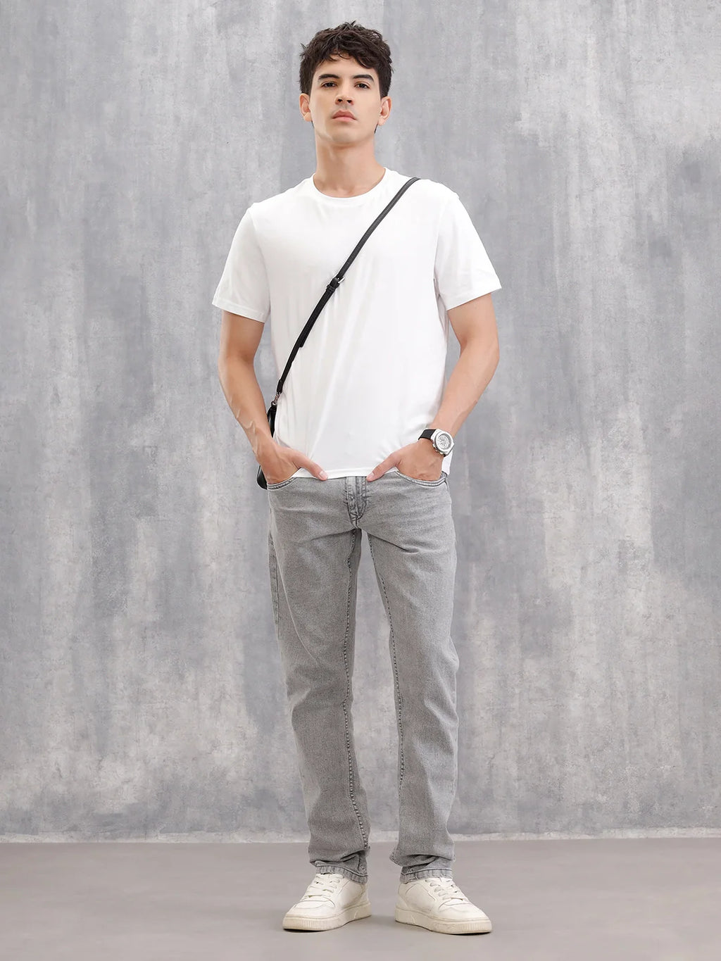 Heavy Washed Grey Jeans | Grey
