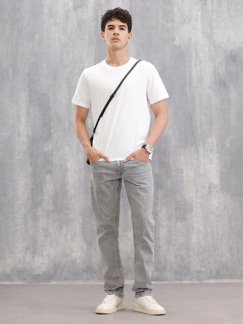 Heavy Washed Grey Jeans | Grey
