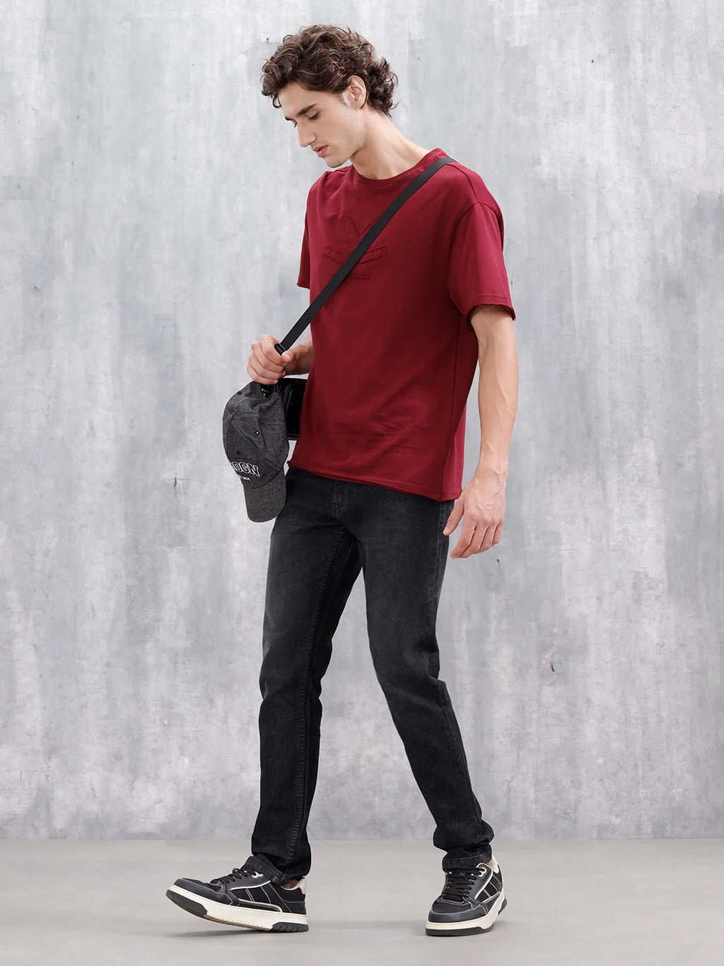 Men's Casual Slim Fit Jeans | Dark Stone