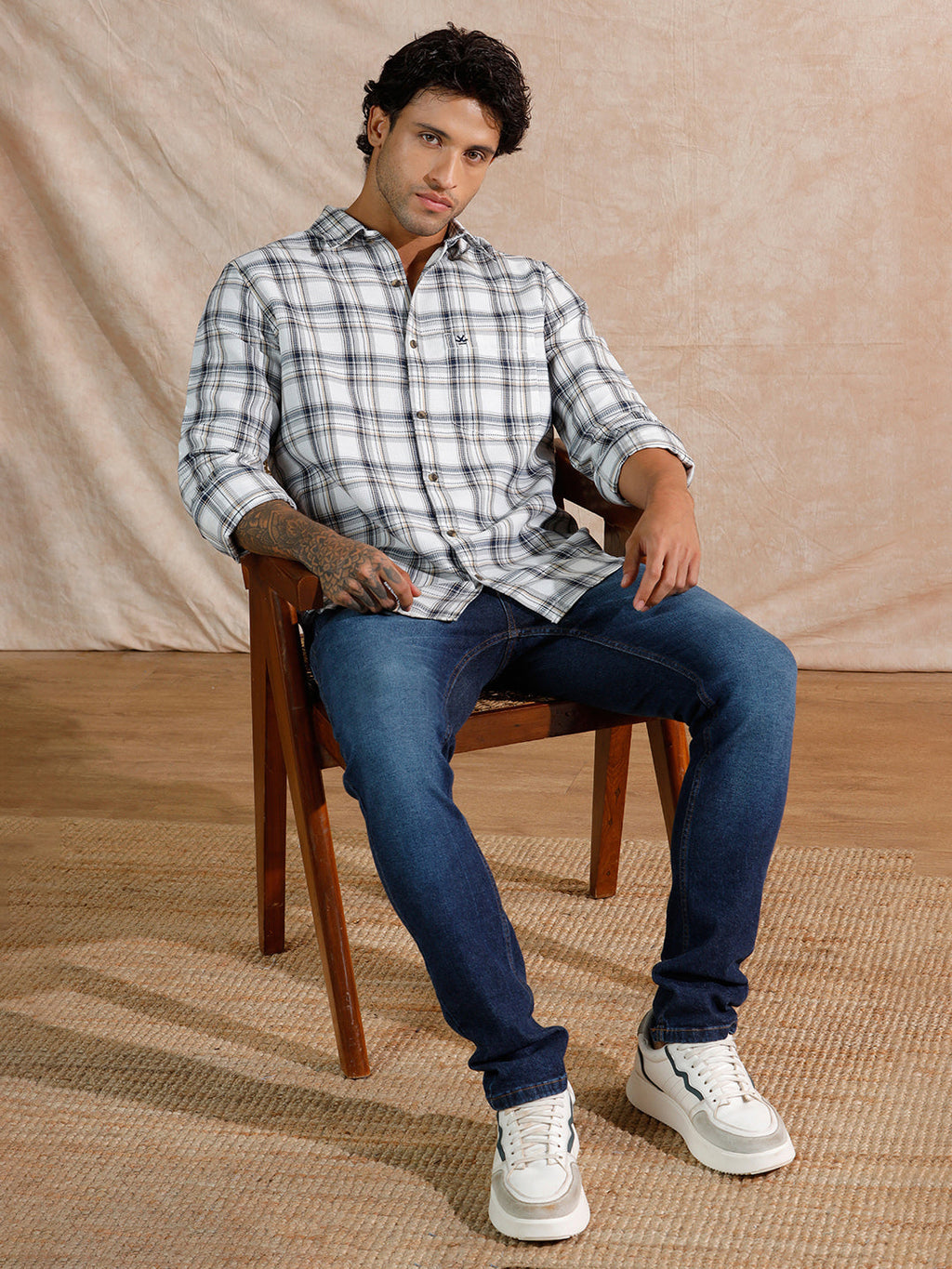 Dobby Textured Regular Fit Shirt | Black