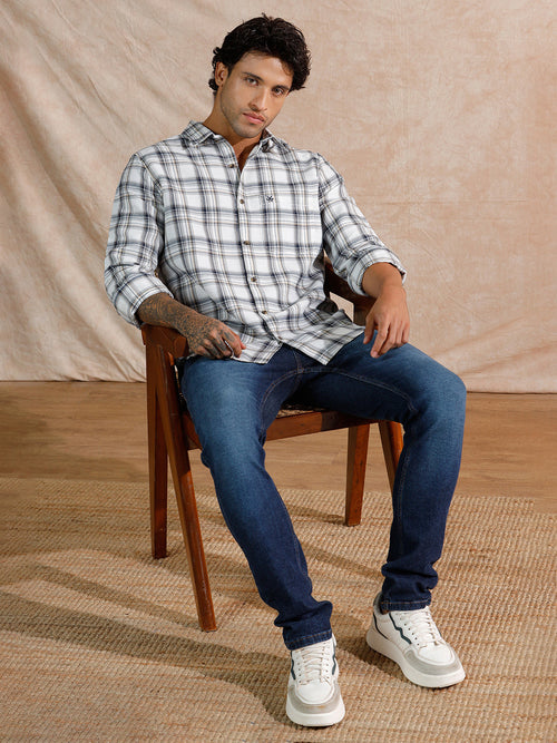 Dobby Textured Regular Fit Shirt | Black