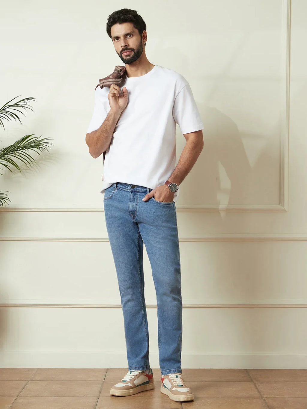 Washed Skinny Crop Jeans | Blue