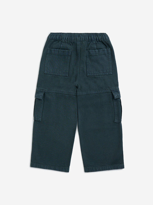 HOP Kids Teal Relaxed-Fit Mid-Rise Jeans