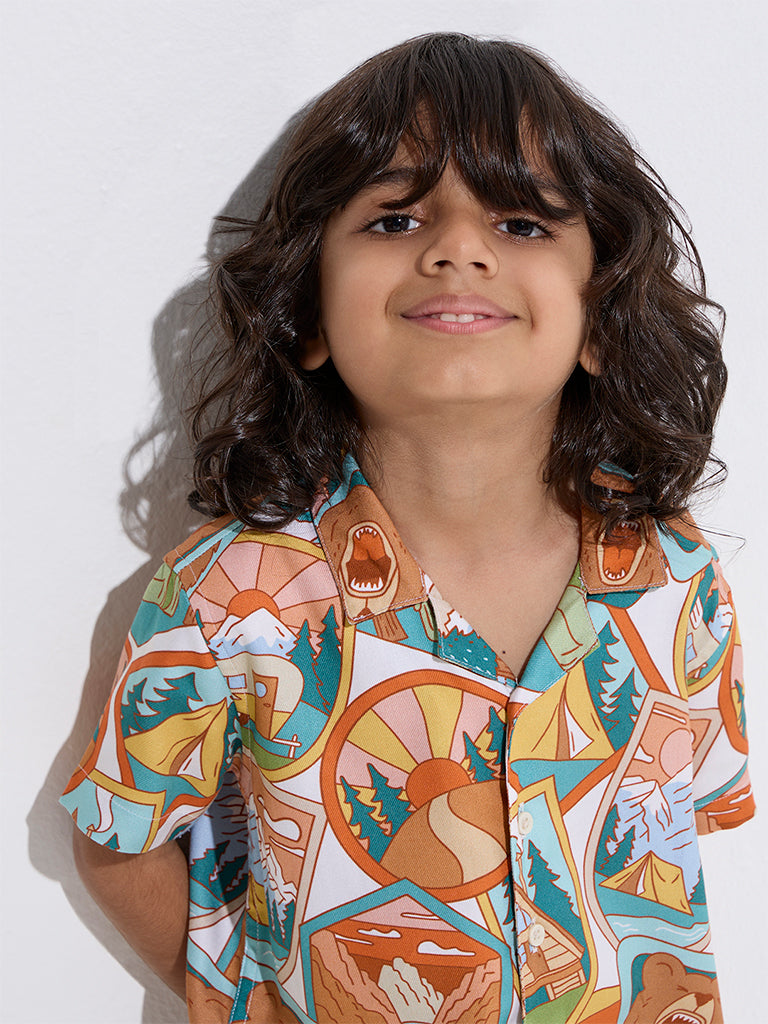 HOP Kids Multicolour Printed Shirt