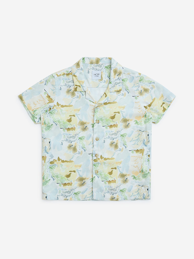 HOP Kids Multicolour Brushstroke Design Shirt